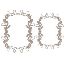 Make It Crafty - Laser Cut Chipboard - Flower Swirl Frame