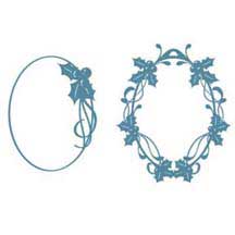Make It Crafty - Laser Cut Chipboard - Holly Oval Frames