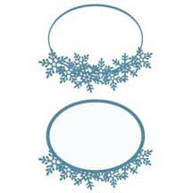 Make It Crafty - Laser Cut Chipboard - Snowflakes Oval Frames